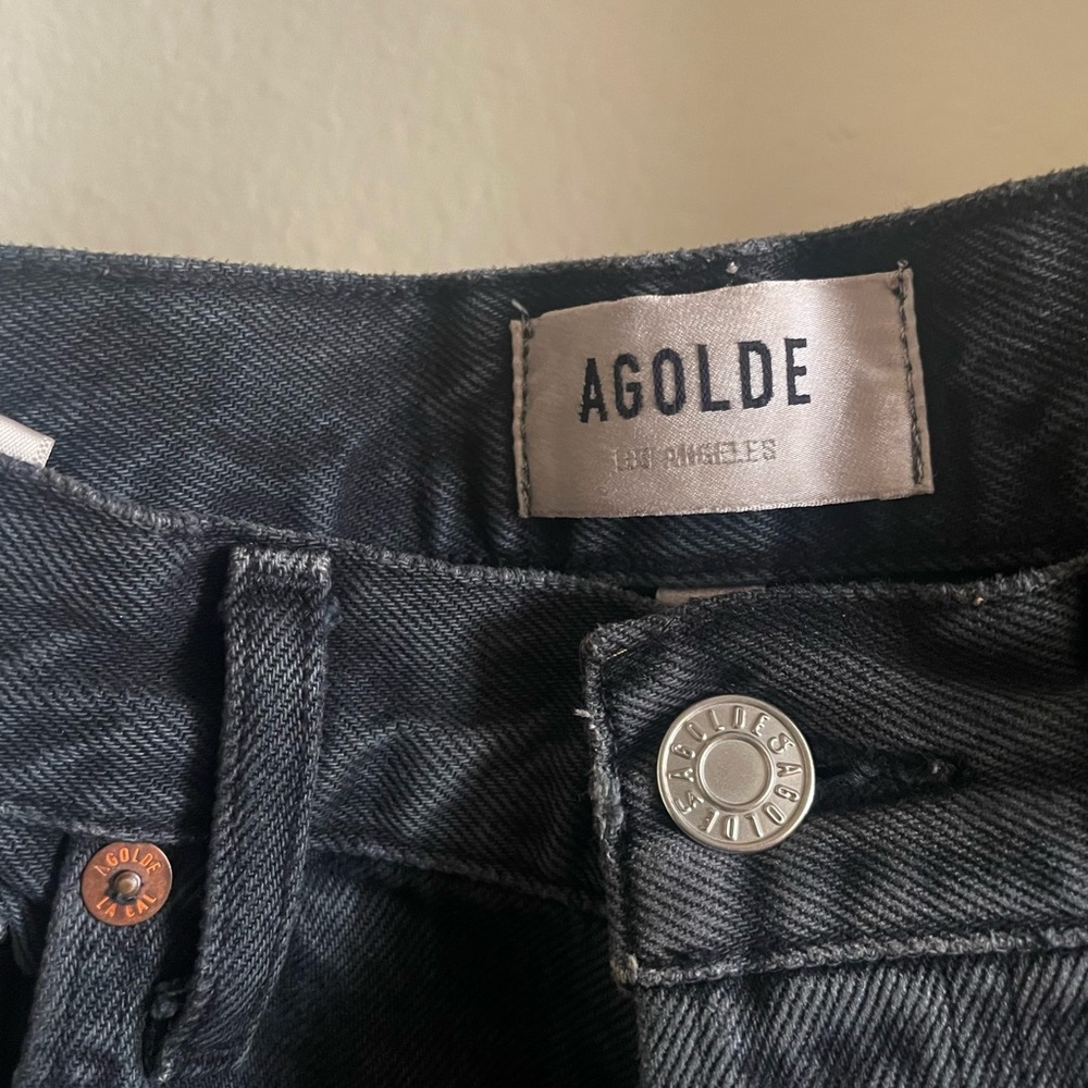 AGOLDE 90’s women’s pinchwaist straight leg black jeans